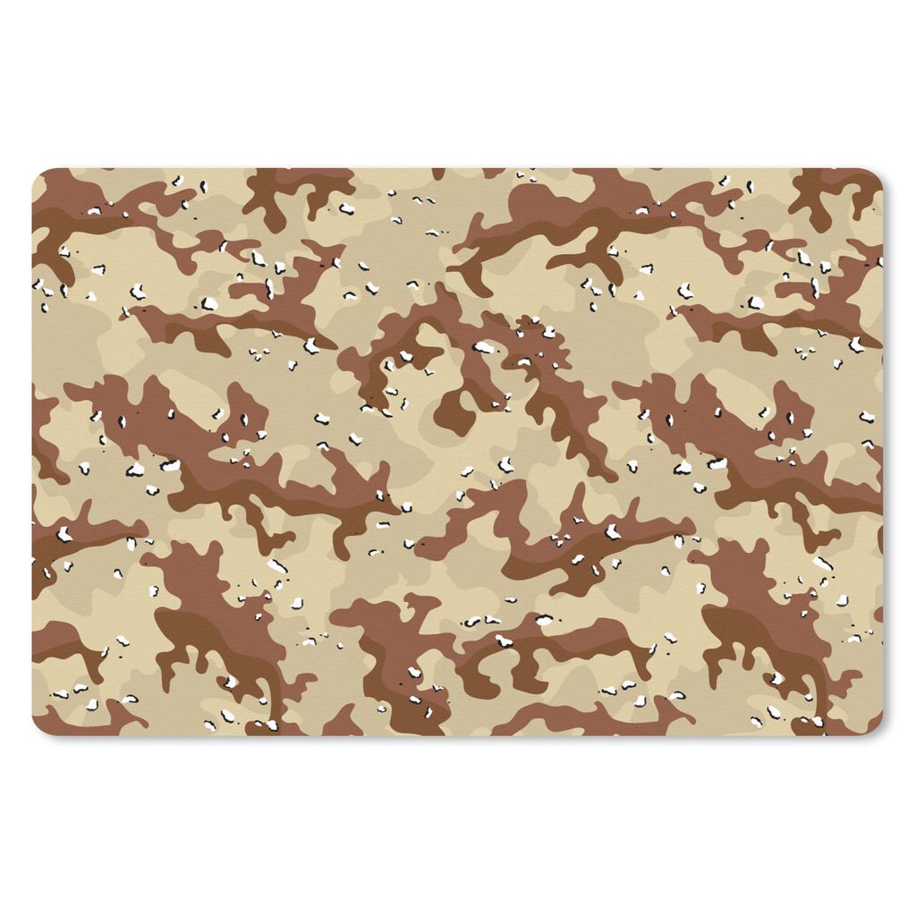 MuchoWow Schreibtischunterlage Camouflage - Wüste - Muster 60x40 cm - XXL Mauspad - Großes Mauspad