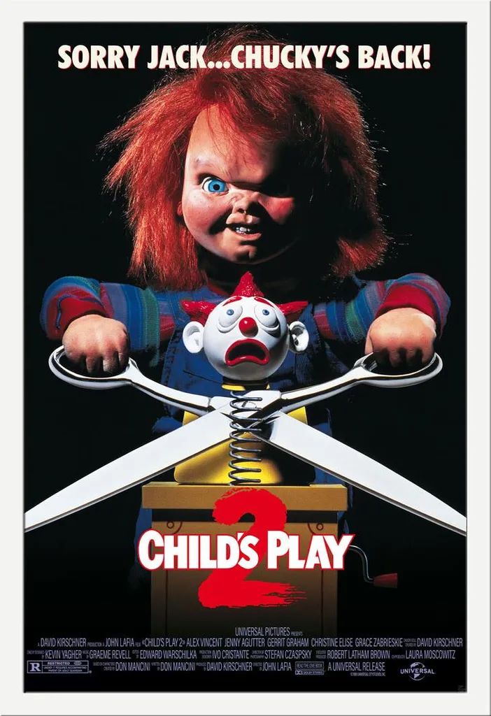 Arredamento Horror: Chucky Poster 2 con Cornice Shinsuke MDF Bianco
