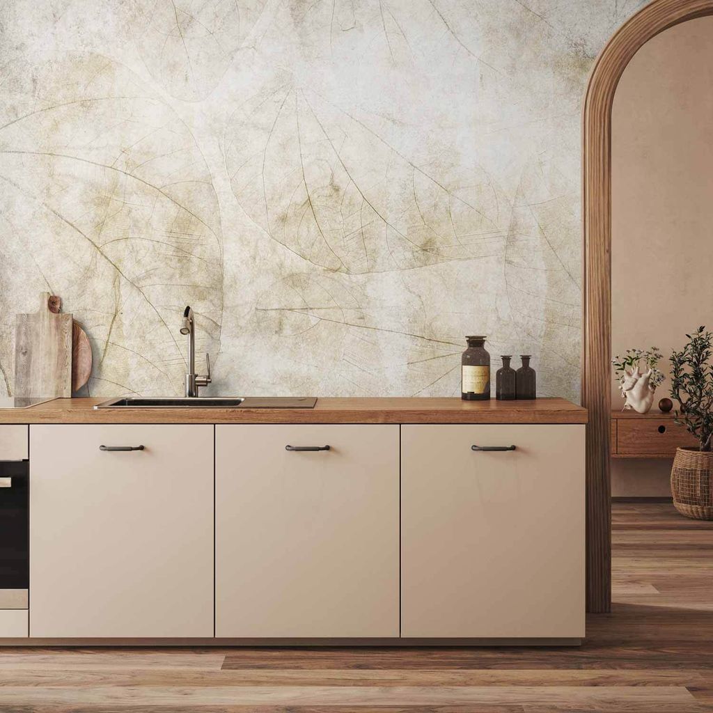 Vlies Fototapete - Beige murmurs 400x280 cm Abstrakt a-A-10024-a-a