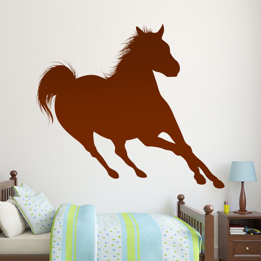 hauptsachebeklebt KIWISTAR Pferd Silhouette laufend Wandtattoo in 6 Größen - Wandaufkleber Wall Sticker - Dekoration, Küche, Wohnzimmer, Schlafz...