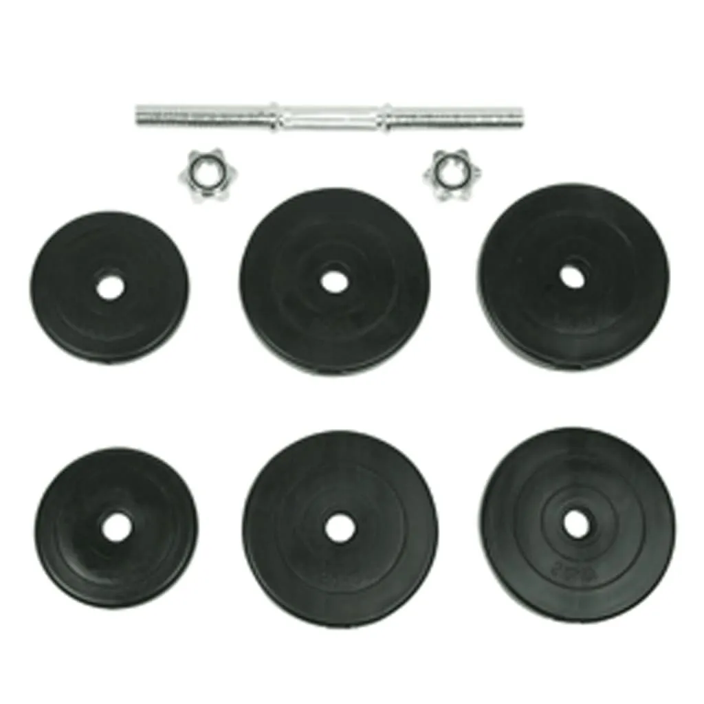 vidaXL Ensemble d'haltères 15 kg pour musculation et fitness à domicile