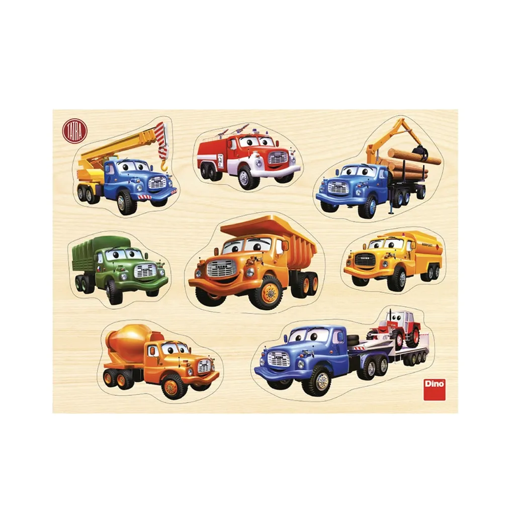 Puzzle en bois Tatra 8 pièces pour apprendre les formes et les couleurs
