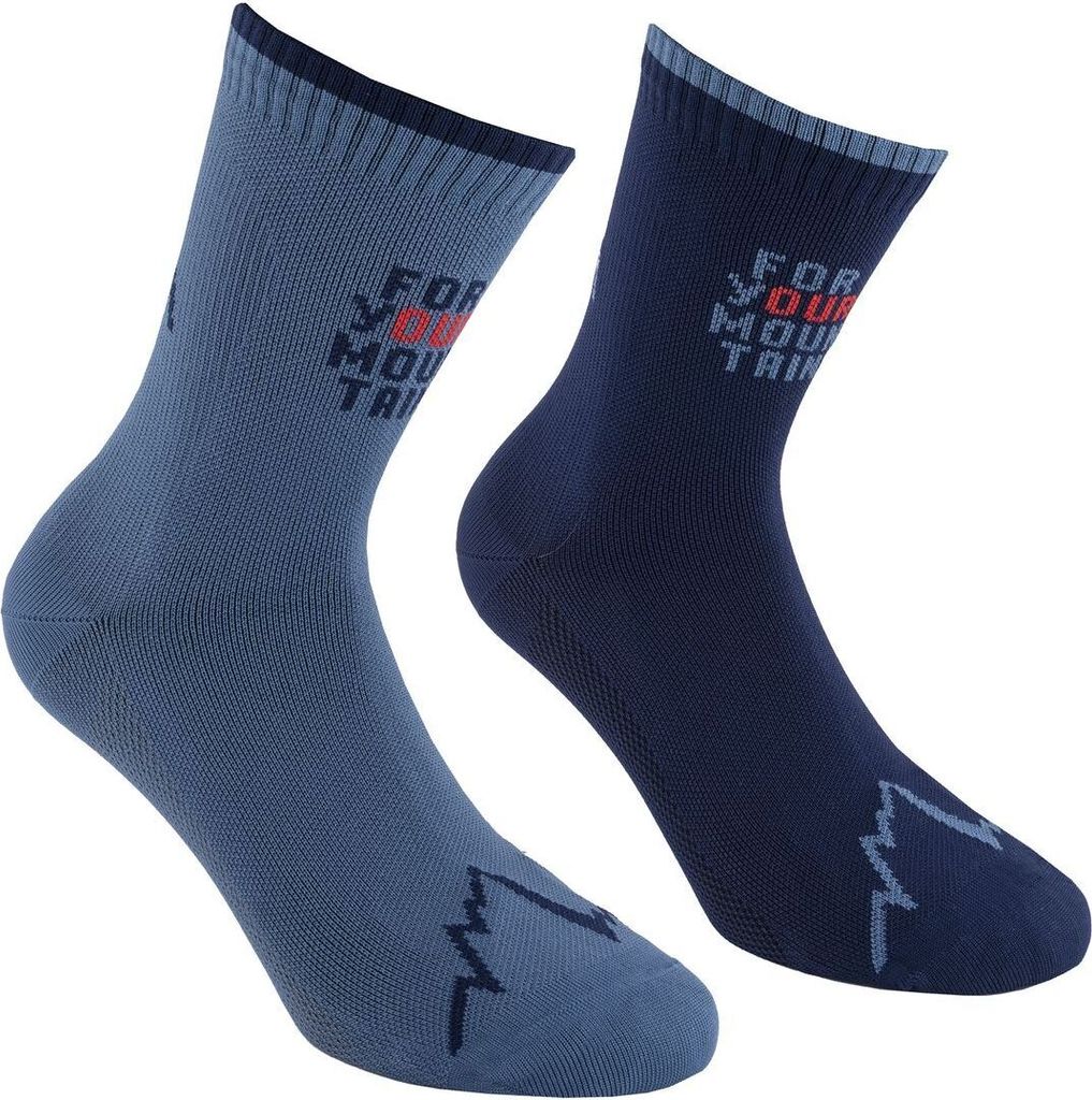 For Your Mountain Socks, Style 69R, Farbe 643642 Deep Sea/Hurricane, Größe S, La Sportiva