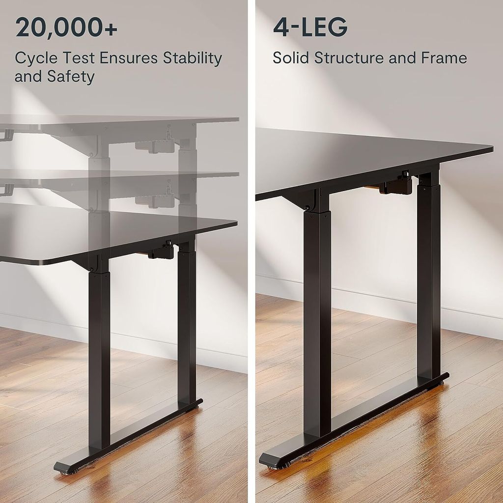 SANODESK 180*110cm Höhenverstellbarer Schreibtisch 4-Beinen Produktbild 3
