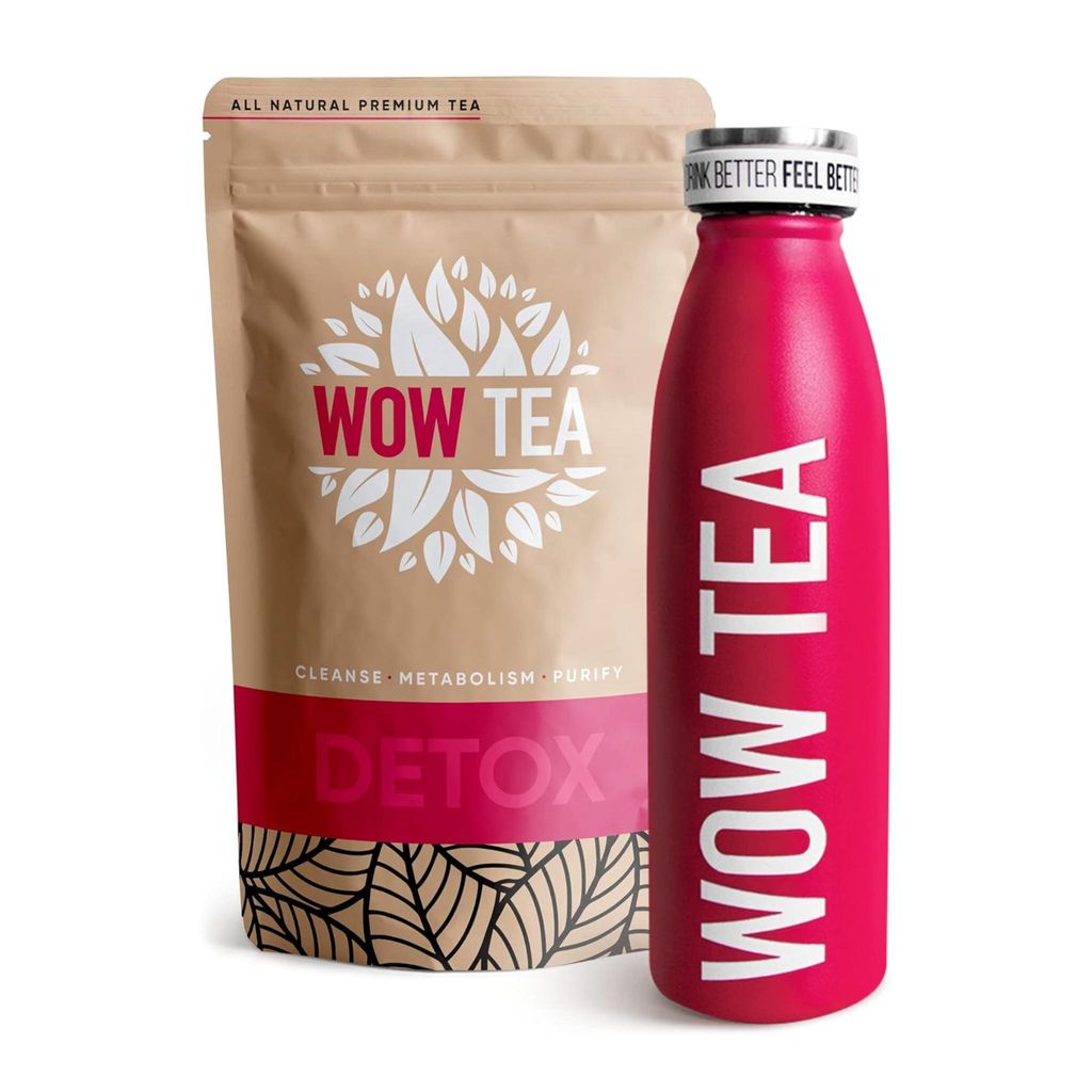 WOW TEA Renew Natural Pack – Detox Tee und Thermoskanne mit Infuser – 21-Tage Programm für natürliche Reinigung, Vitalität & Gesundheit (150...