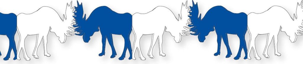 Girlande Elchgirlande Blau-Weiß 3 m lang, schwer entflammbar