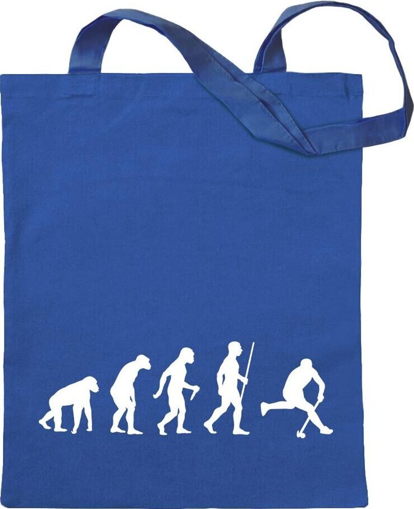 Kiwistar - Baumwolltasche - royalblau - Hockey Ball Evolution - Tragetasche Stoffbeutel Umhängetasche Langer Henkel