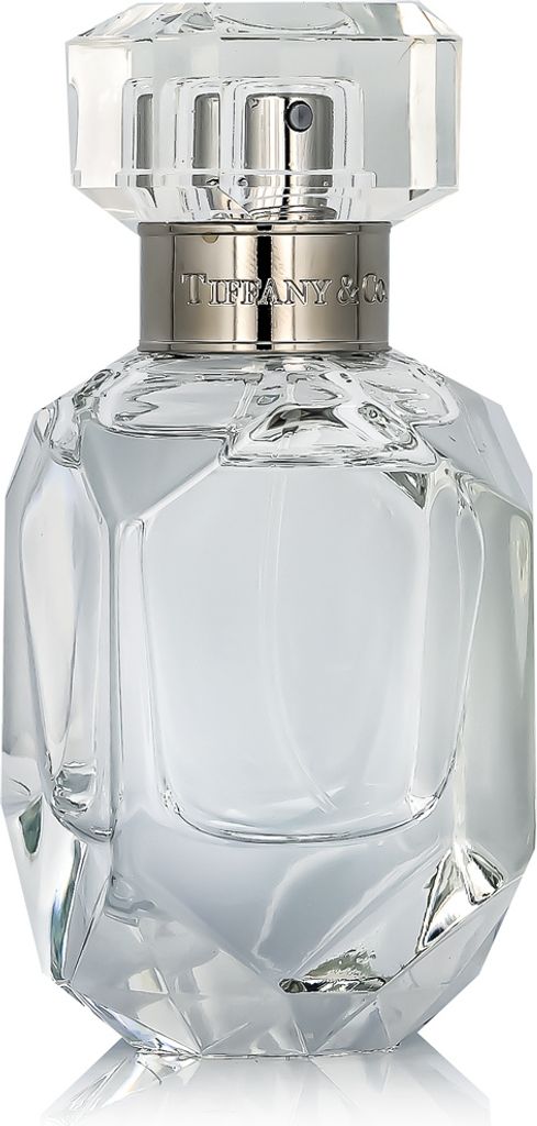 A clear, studio shot of a Tiffany & Co. perfume bottle against a white background.