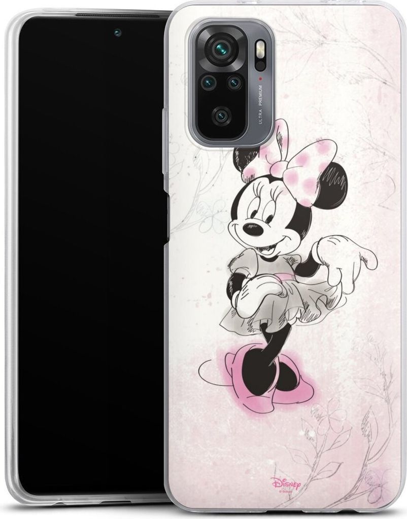 DeinDesign Slim Hülle für Xiaomi Redmi Note 10 4G Silikon Case Ultra Dünn Handyhülle Disney Minnie Mouse Vintage