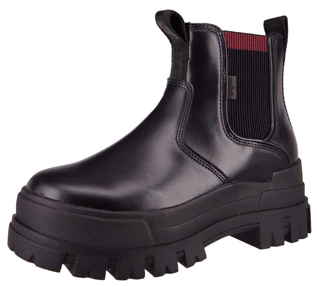 Buffalo Aspha Chelsea - Bootie - Schwarz Kunstleder Größe: 41 Normal