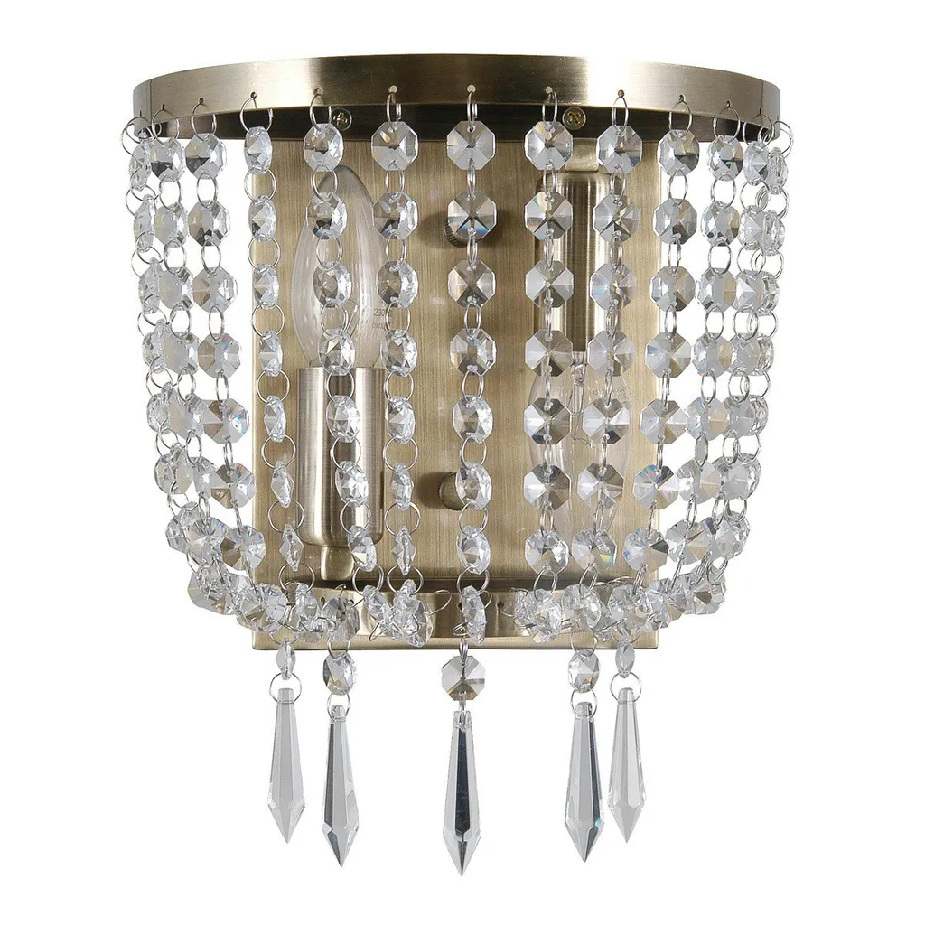 Italux Cortina WL-30138-2B : Luminaire chromé à double diffuseur verre