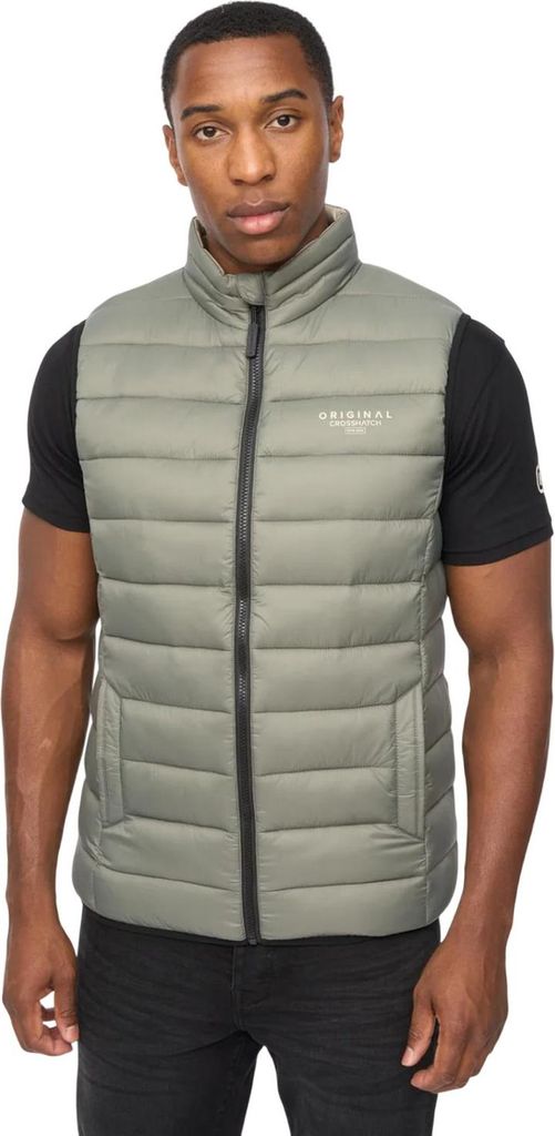 Crosshatch - "Gattering MVE" Weste für Herren, Gesteppt BG2274 (L) (Salbei)