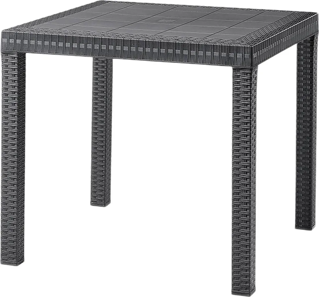 Tavolo Dallas 80x80 Polipropilene Rattan - Specifiche Professionali Esterno