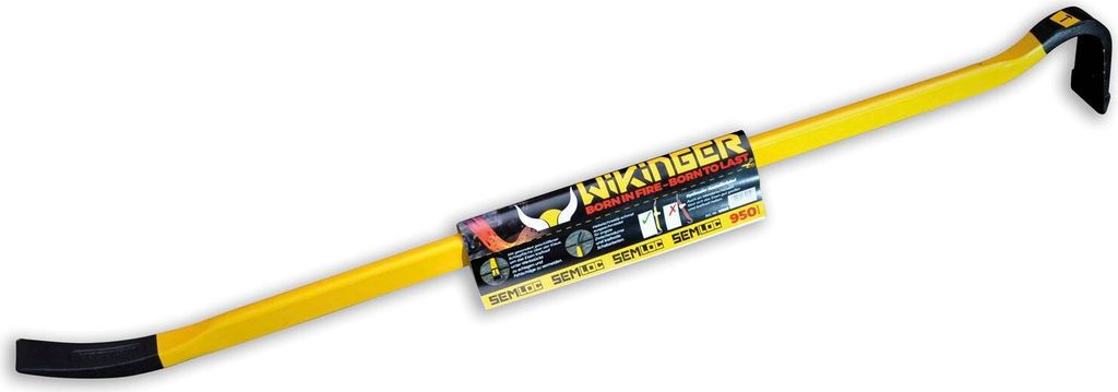 Semloc W950 Wikinger Nageleisen, Brecheisen Hebeleisen Nagelzieher, volle Kraftübertragung, gehärteter Stahlschaft, 950 mm
