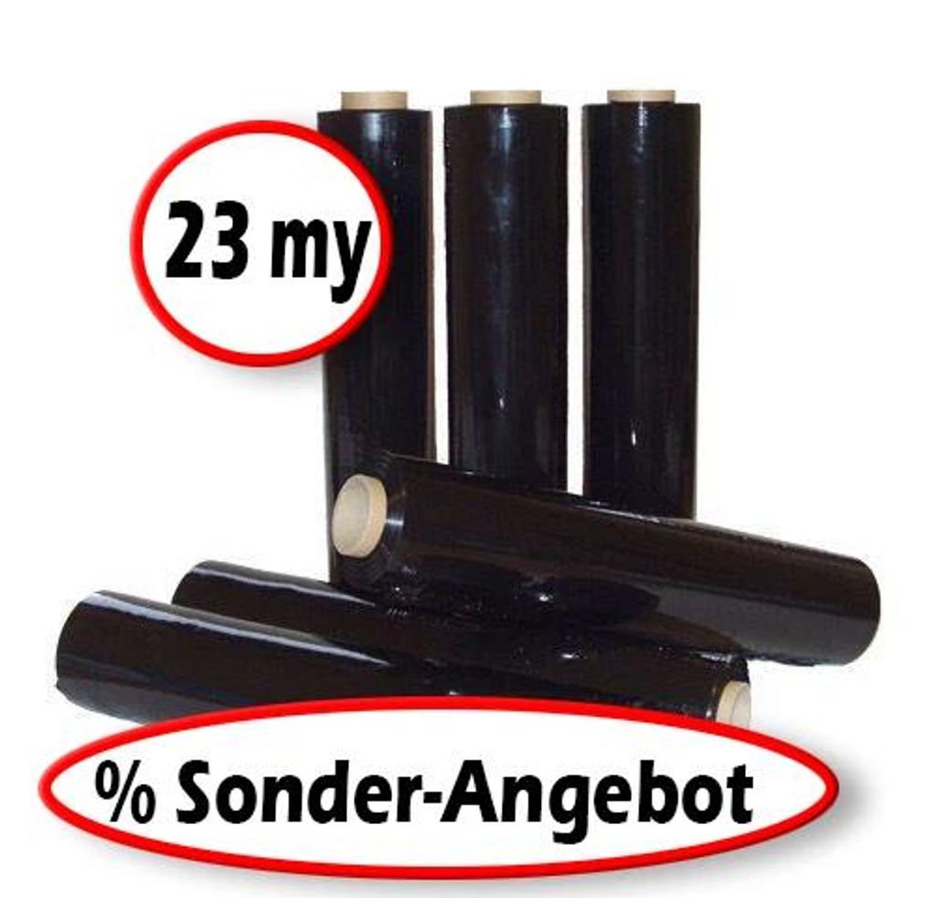 6 Rollen Stretchfolie Wickelfolie Palettenfolie 23 my Produktbild 
