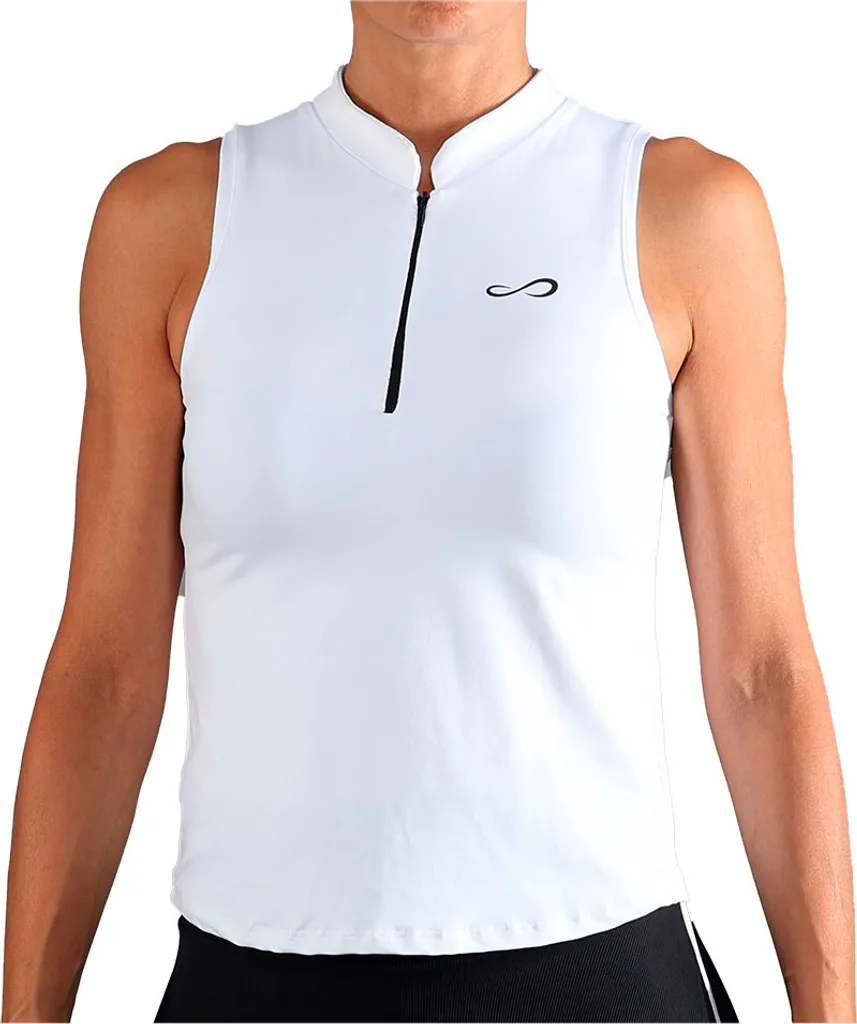 Tenue de Tennis Femme : Polo sans manches Blanc Endless Glam S Idéal Été