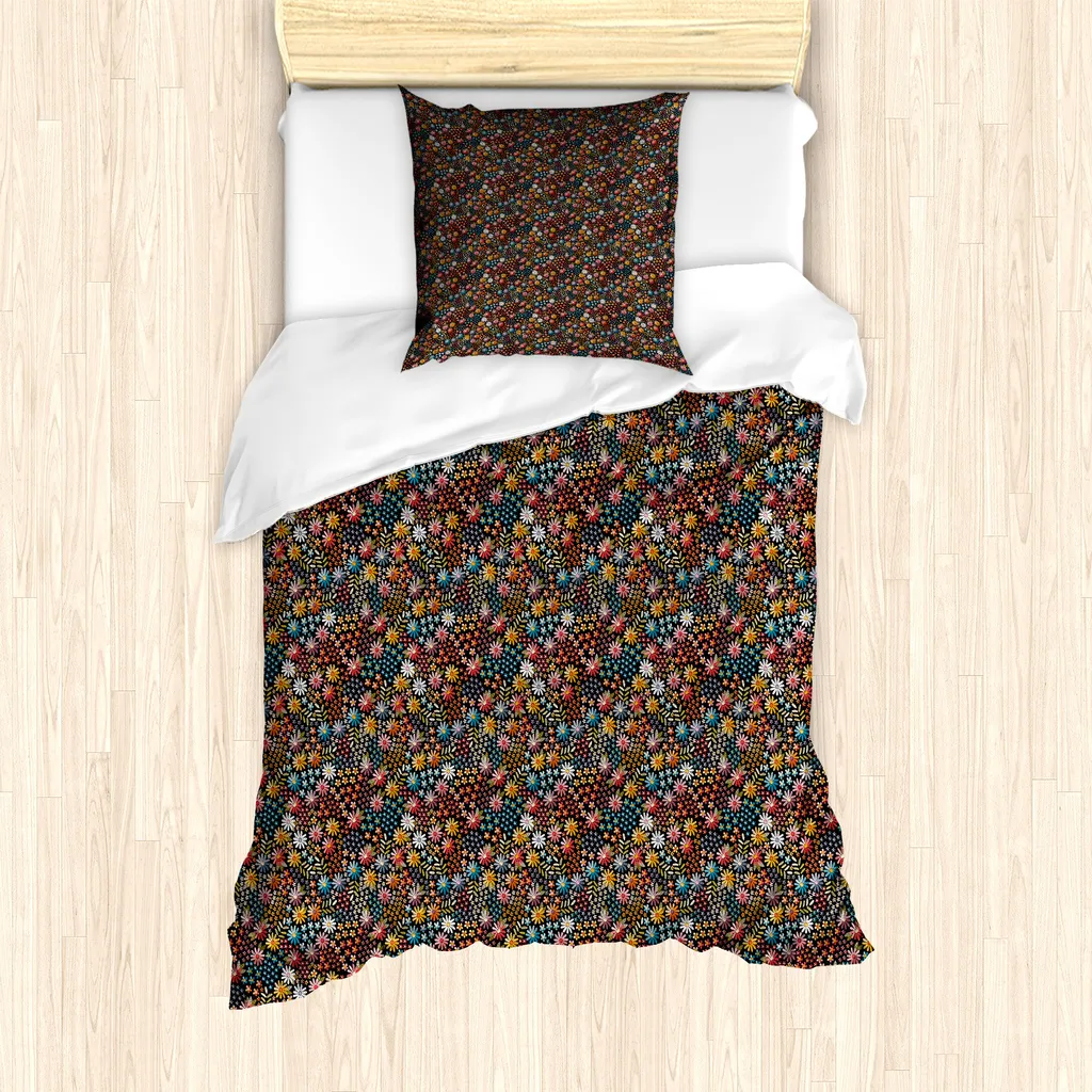 Set Copripiumino Singolo Antiacaro ABAKUHAUS Flora Vintage 135x200