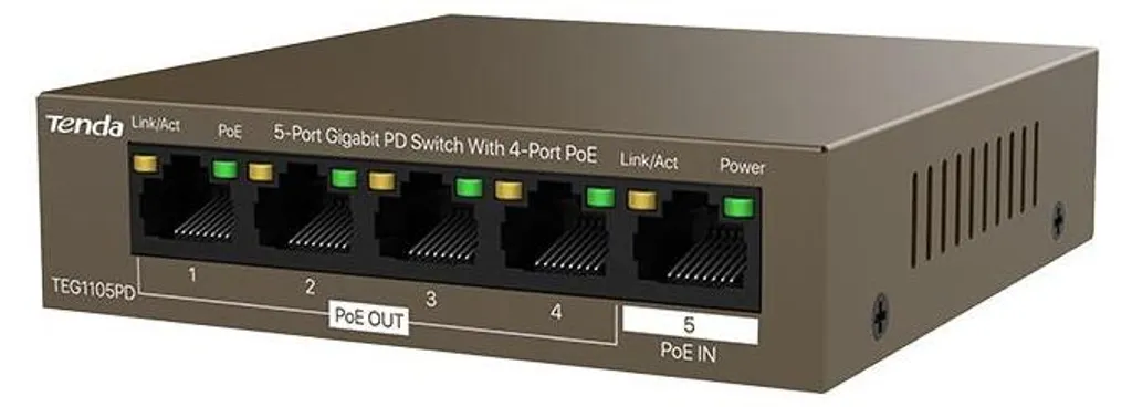 Tenda TEG1105PD Switch Gigabit PoE : Solution pour Zone sans Prise Murale - 3