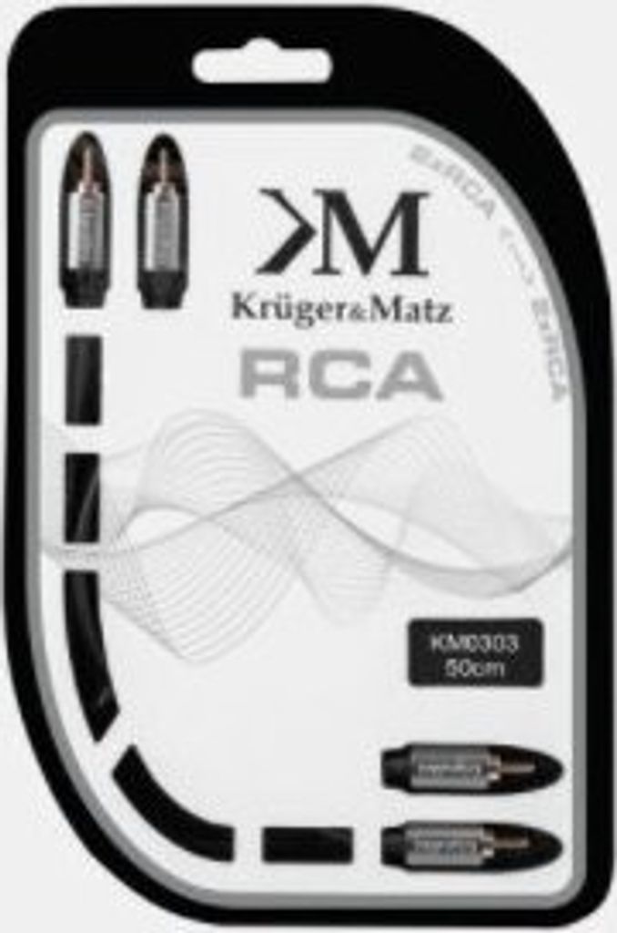 Kabel Audio Kruger&Matz KM0303 2RCA-2RCA Cinch 0,5m Obrázek produktu 