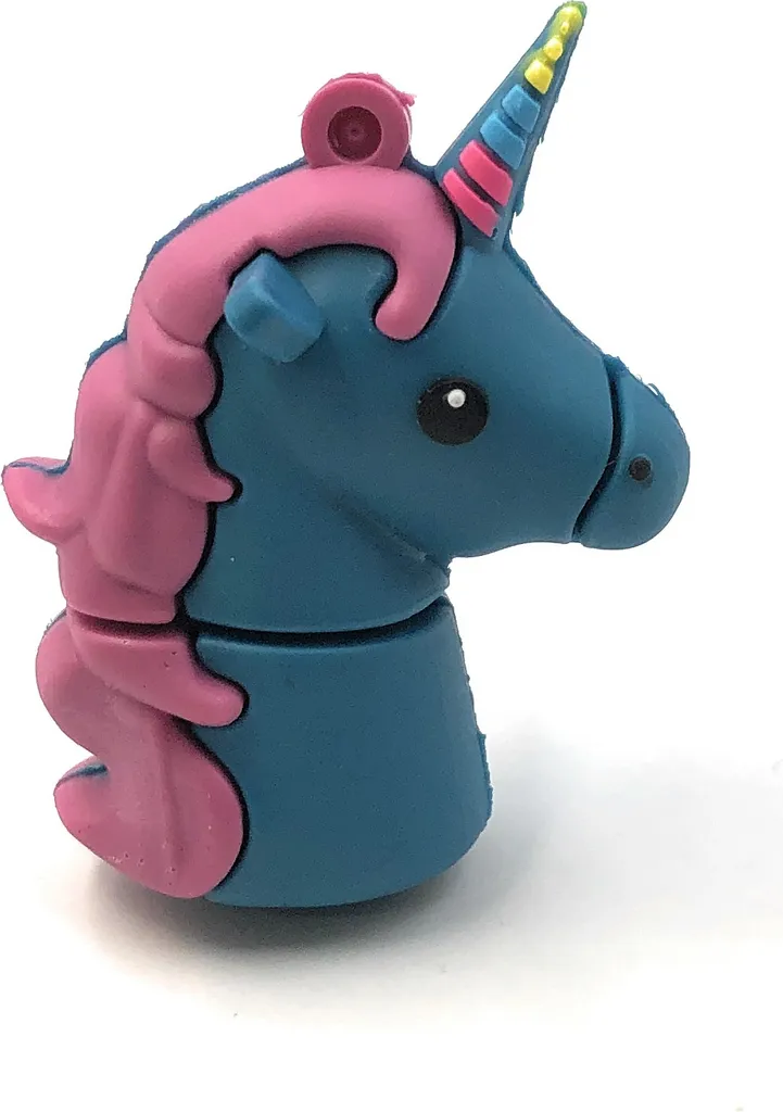 Clé USB 128 Go pour Sauvegarde Facile Motif Licorne Turquoise