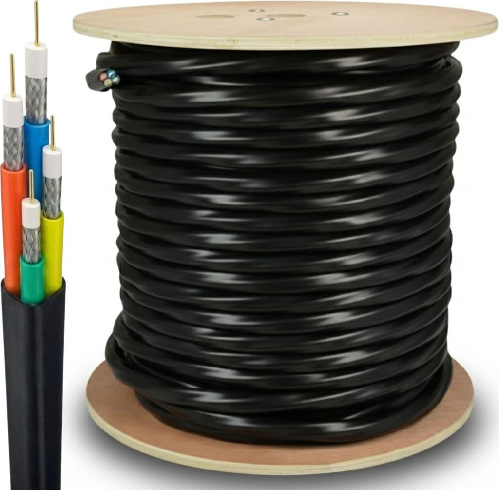 PremiumX 100m Basic PRO Quattro Koaxial SAT Kabel 90dB Produktbild 