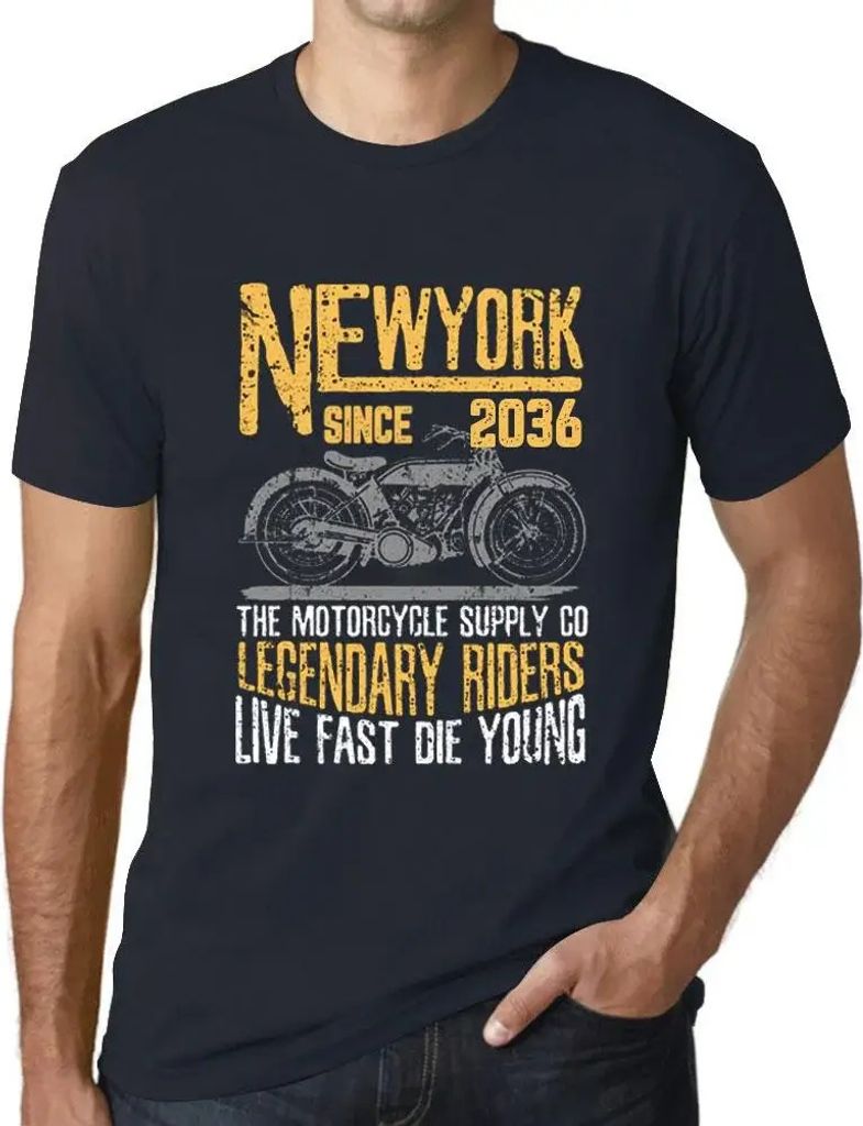 Herren Grafik T-Shirt Motorradlegenden seit 2036 – Motorcycle Legendary Riders Since 2036 – Öko-Verantwortlich Vintage Jahrgang Kurzarm Lustig...