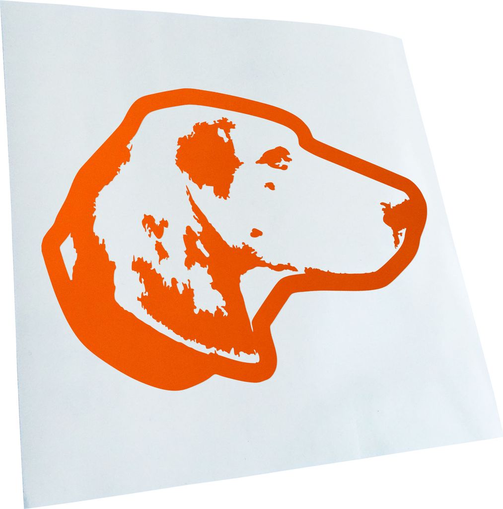 Kiwistar - Autoaufkleber - treeing walker coonhound Hund - Orange - 60x43cm - Aufkleber für Auto, Laptop, Fahrrad, LKW, Motorrad mehrfarbig JDM De...