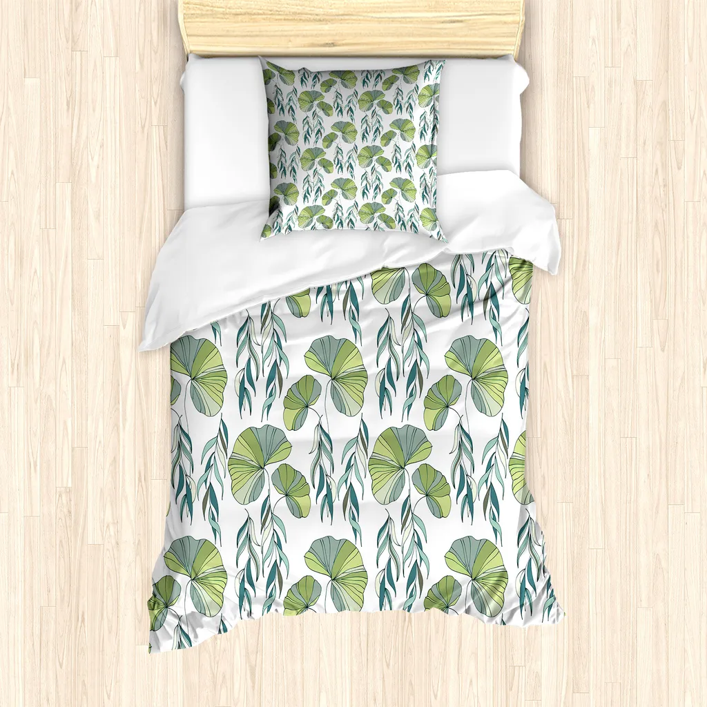 Minimalismo Zen: Set Letto ABAKUHAUS Ninfee Verde 135x200