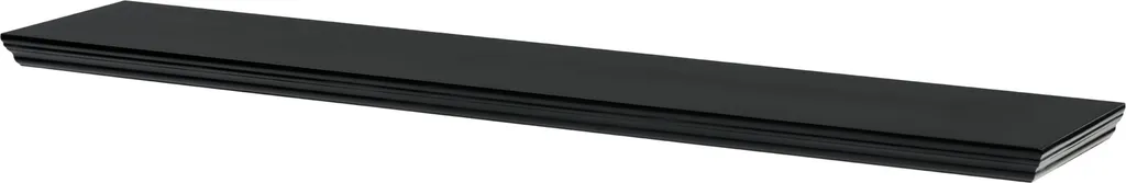 Étagère murale 120 cm en MDF noir robuste, fixation invisible et moderne