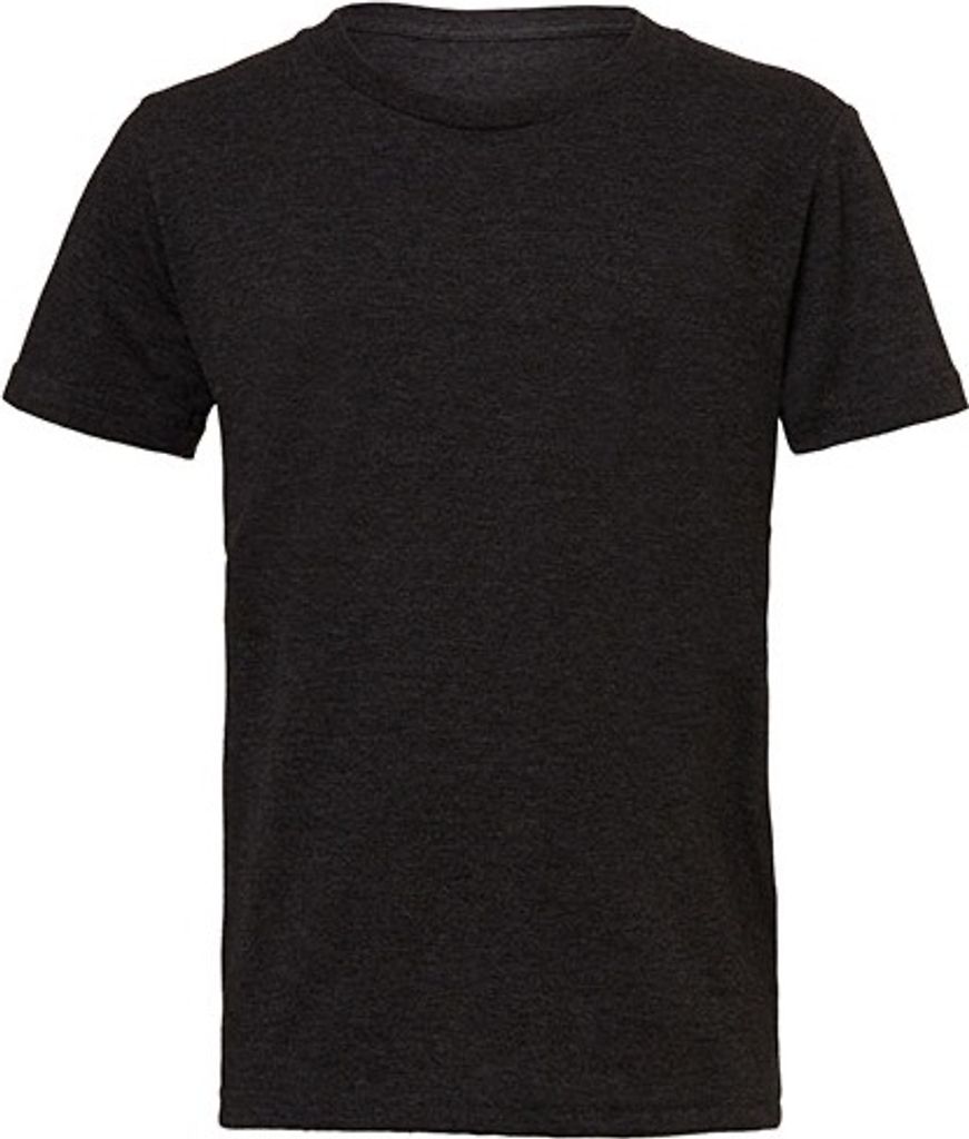 Bella+Canvas Uni T-Shirt Youth Triblend Jersey kurzarm Tee 3413Y Schwarz Charcoal-Black Triblend (Heather) M