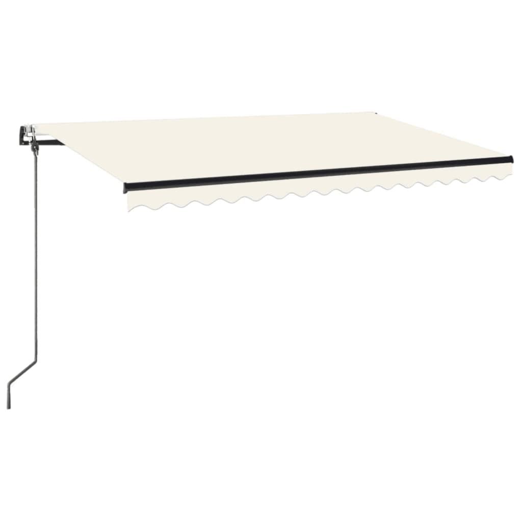 vidaXL Automatische Markise mit LED & Windsensor 450x350 cm Creme