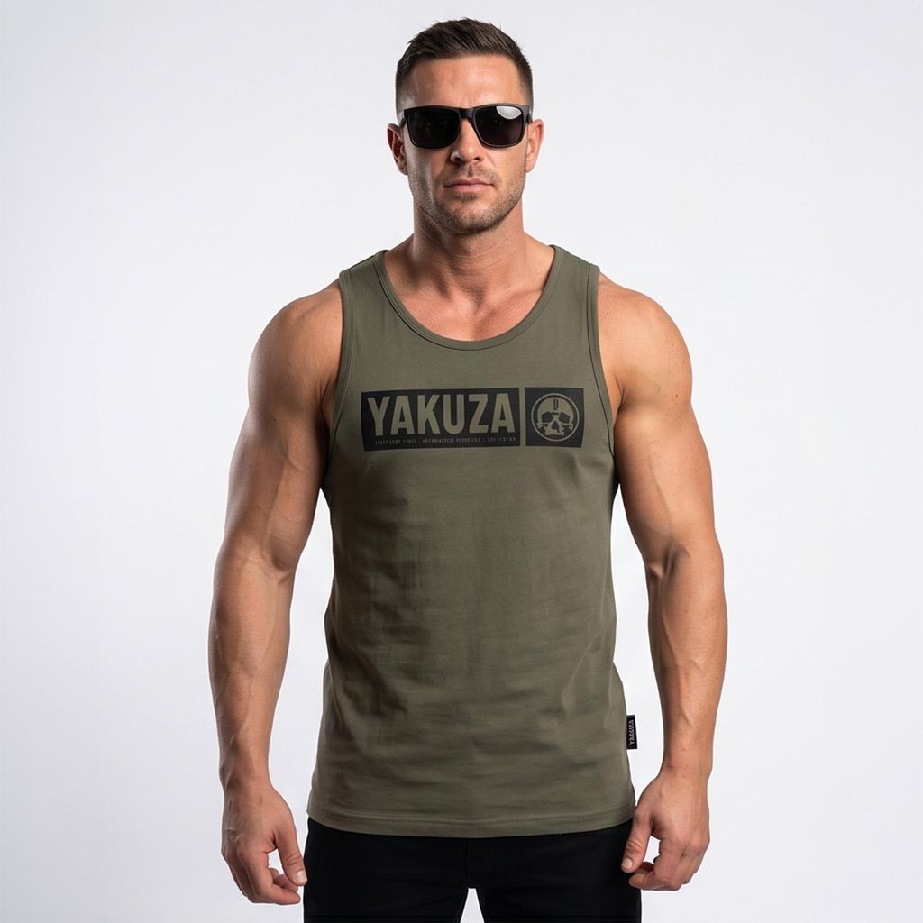 Yakuza Herren Bleak Slim Basic Tanktop, Grape Leaf, 4XL