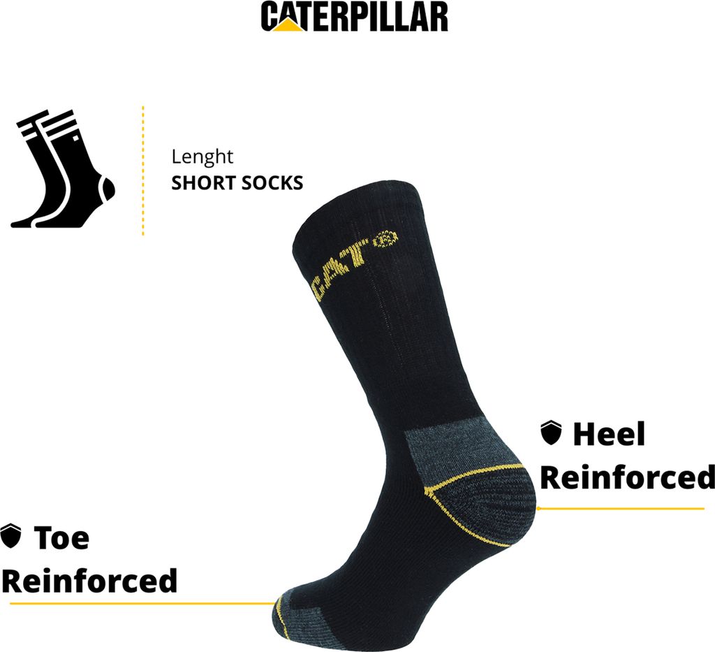 12 Paar CAT® CATERPILLAR REAL WORK SOCKS Damen Herren Produktbild 4