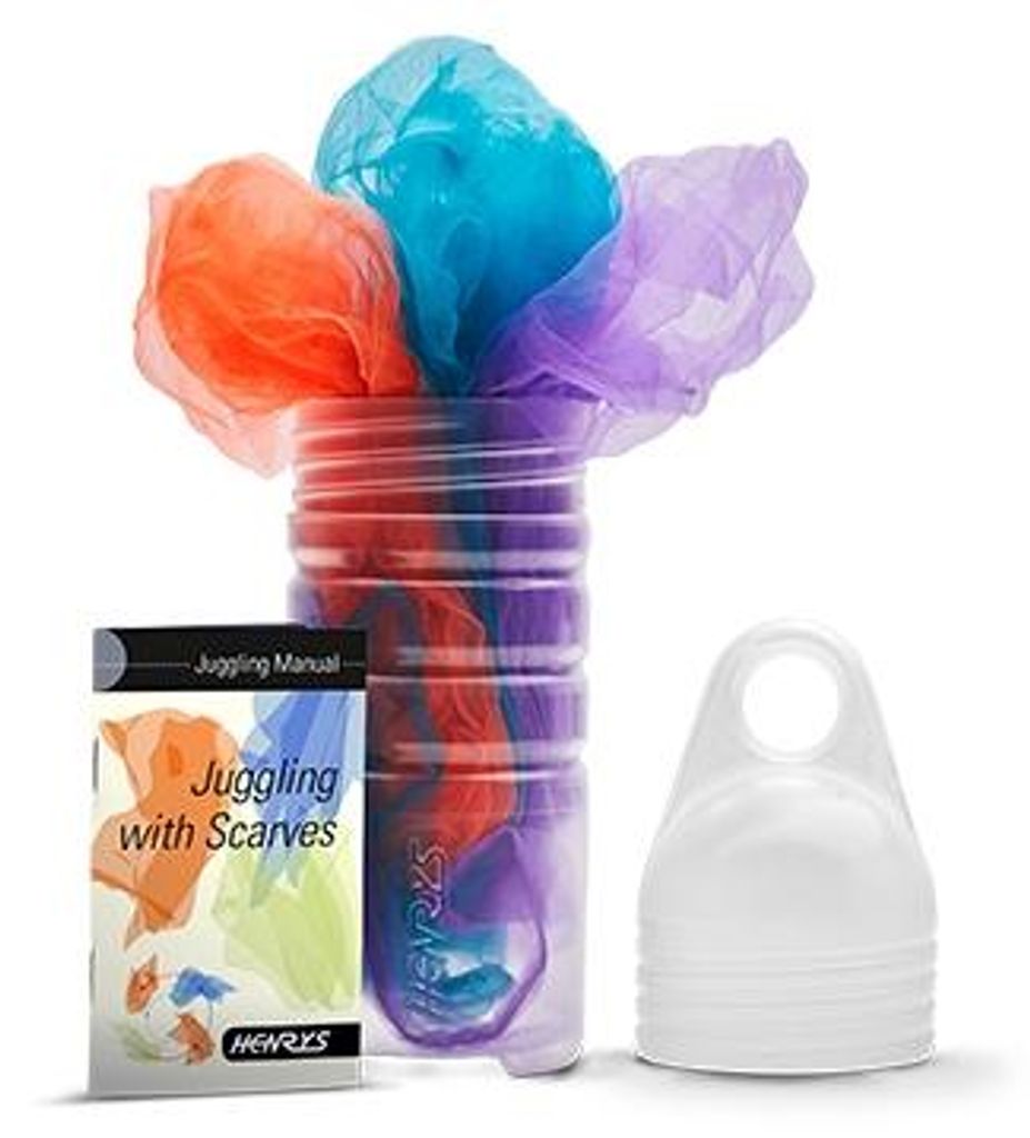Henrys Jongliertücher Set - bunte Tücher 65cm für Kinder