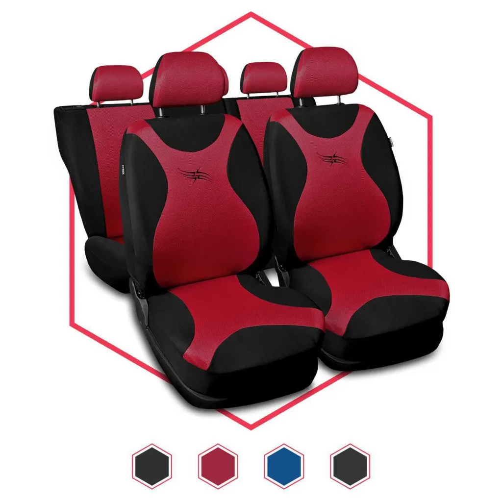 Coprisedili Mazda Demio Rosso Turbo: Set Universale Sportivo Premium