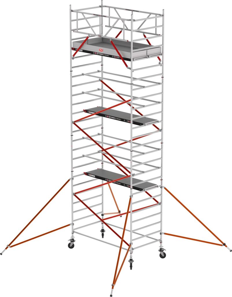 Altrex Fahrgerüst RS Tower 52 Aluminium mit Holz-Plattform 8,20m AH 1,35x1,85m
