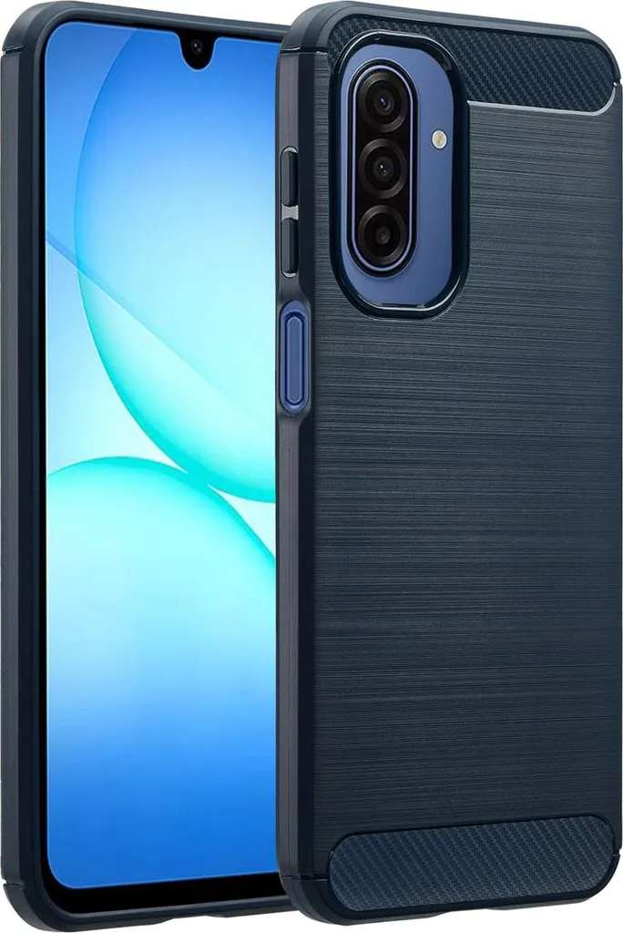 Custodia Samsung Galaxy A17 Blu Scuro imoshion - Effetto Brushed Chic
