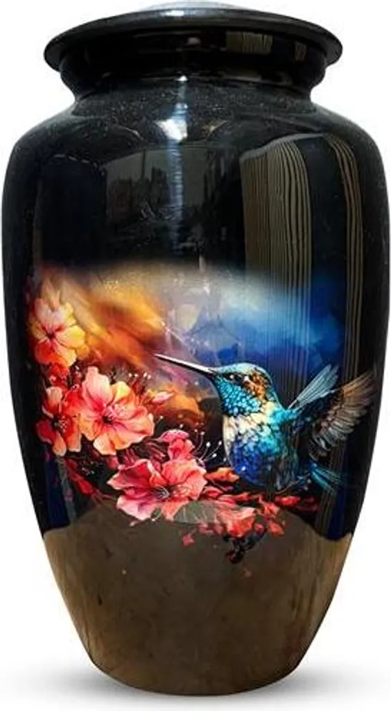 Urne XXL per persone e animali domestici Ceneri - 3,5 L | Urne in alluminio per cani e gatti | Urne per persone resistenti e antiruggine | Urne con design a forma di uccello con coperchio