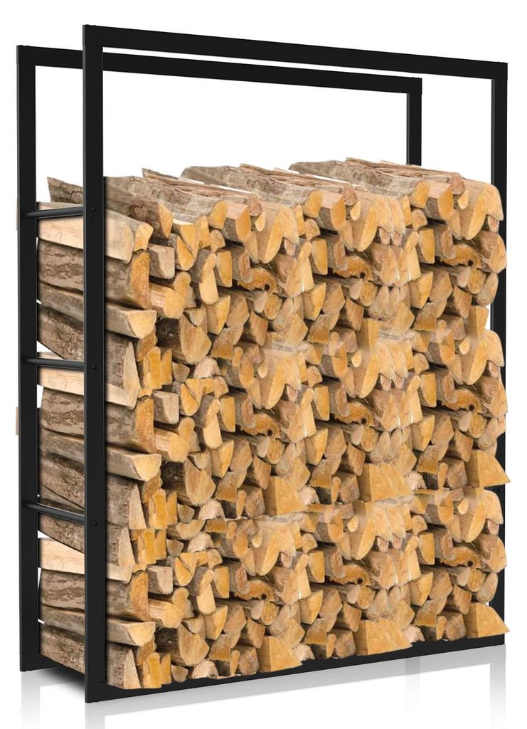 Regál na dřevo Ikodm, rozměry 150 × 80 × 25 cm, kovový, Obrázek produktu 