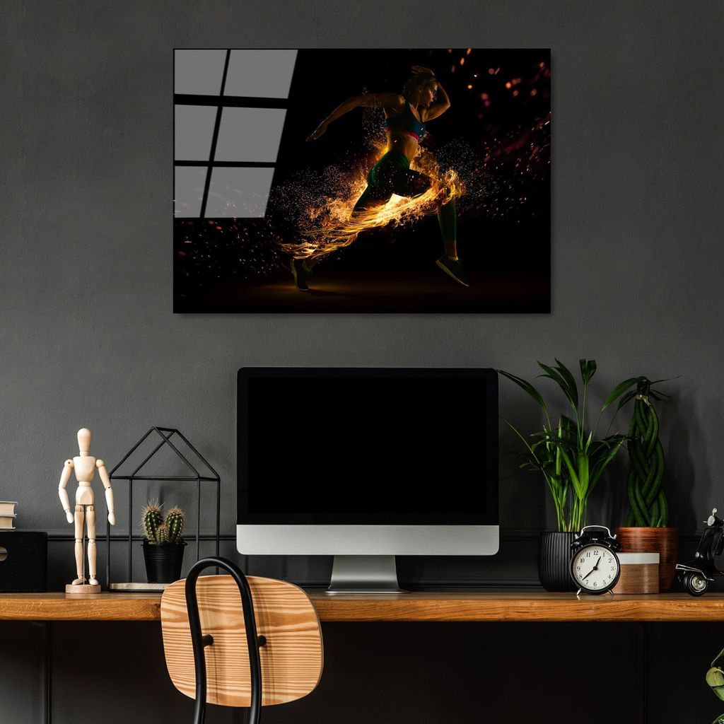 Wallity, UV-401 50 x 70, Dekorative Malerei aus gehärtetem Glas, 100 % gehärtetes Glas, Mehrfarbig, 50 x 70 cm