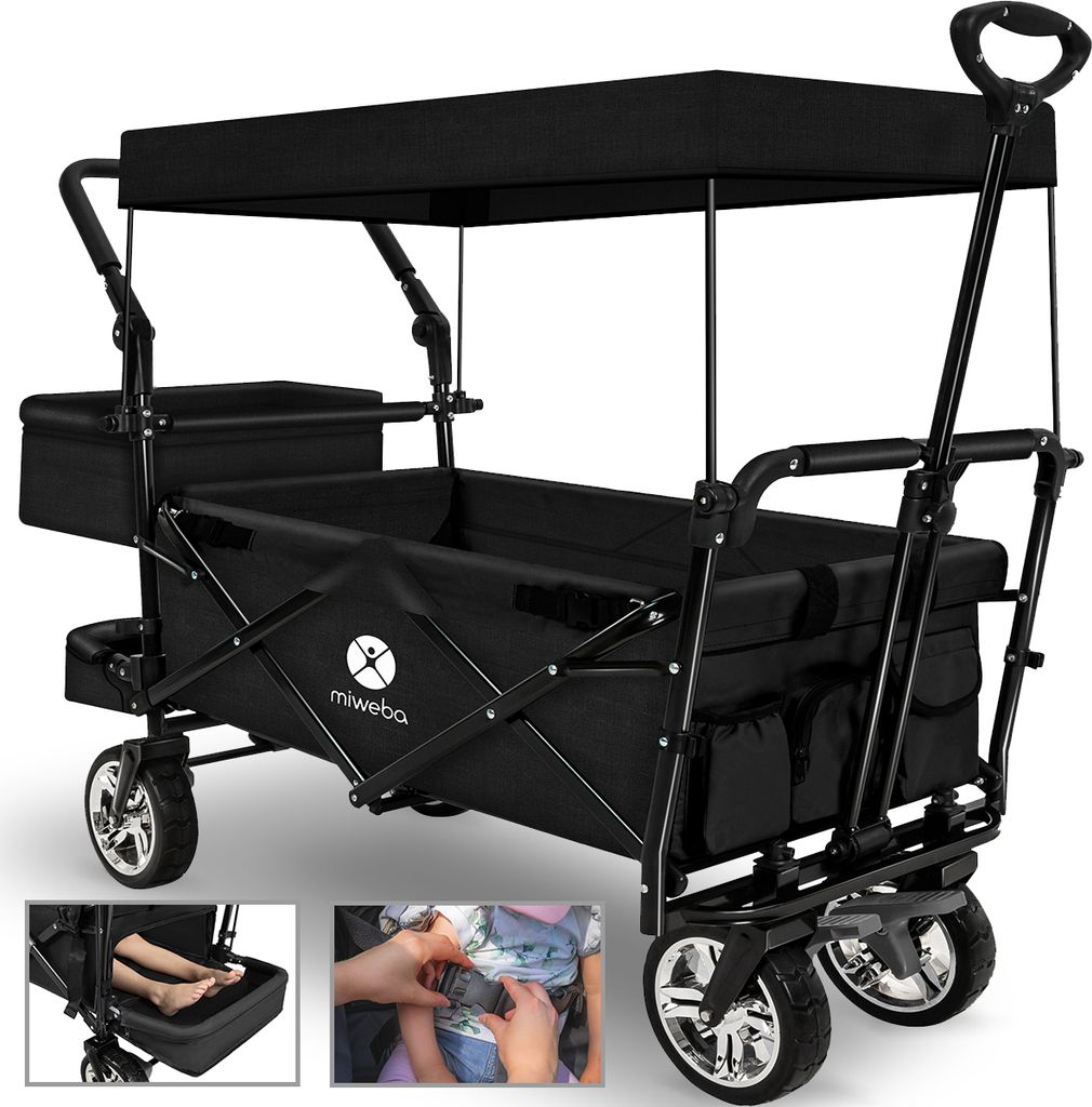 Miweba Faltbarer Bollerwagen MB-20 | Sonnendach - Schiebe- Produktbild