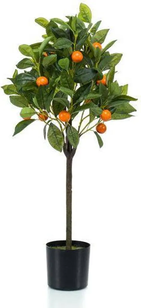 Plante artificielle oranger réaliste de 75 cm avec faux fruits