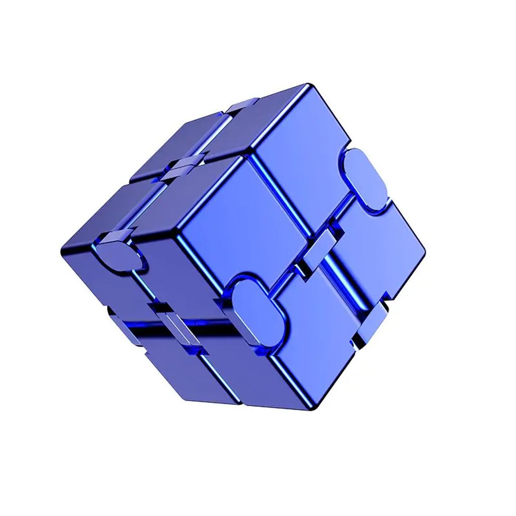 Infinity Cube Antistresová kostka kovová - modrá Modrá Obrázek produktu 