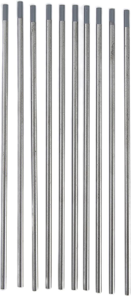 10pcs 1.0/1,6/2,0/2,4/3.2/4.0 Wolframnadeln Komplette stabile Lichtbogen ohne Strahlung grauköpfiger Wolframnadelgruppe für TIG-Schweißen-3,2*15...
