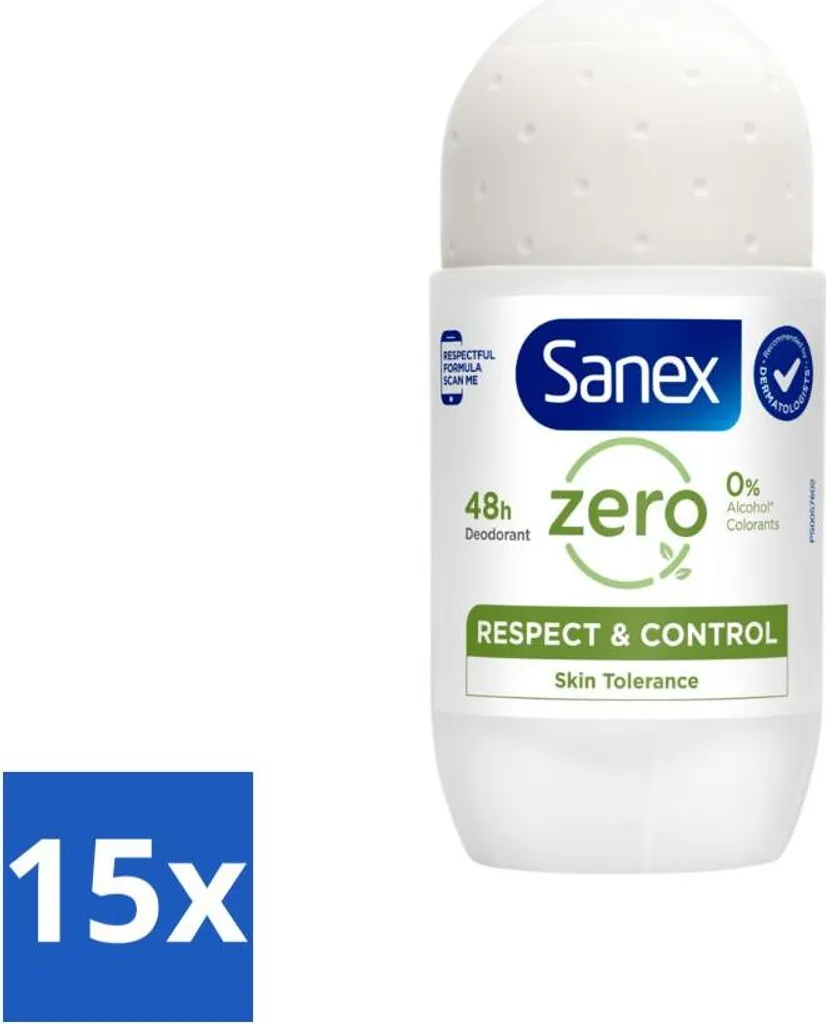Sanex Zero% Pelle Normale Roll-On 50ml - Set Risparmio 15 Pezzi | Shop