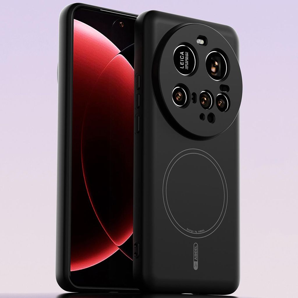 Magnetische Handyhülle für Xiaomi 15 Ultra, MagSafe kompatible, Flüssig Silikon Stoßfest Kratzfest Hülle Schwarz