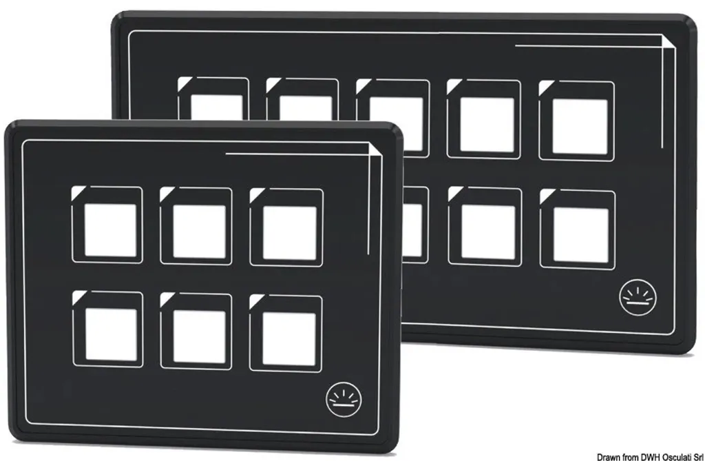 Panneau de commande tactile 6 interrupteurs 12V pour camping-car et bateau