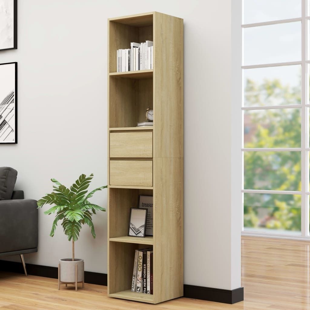 vidaXL Bücherregal Sonoma-Eiche 36x30x171 cm Holzwerkstoff Produktbild 