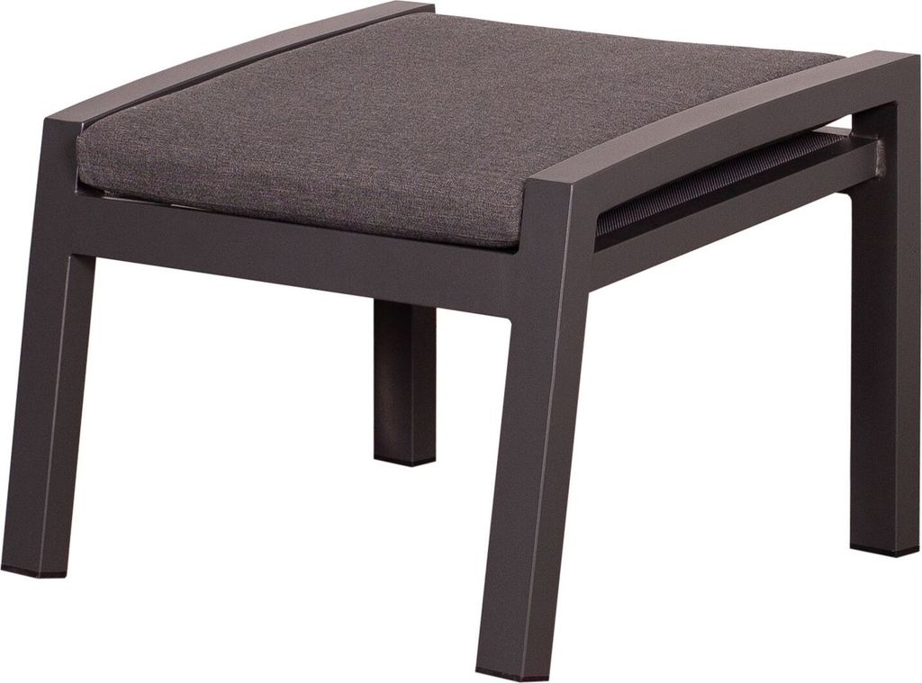 Fußhocker Sevilla - uni anthrazit - Aluminiumgestell Produktbild 