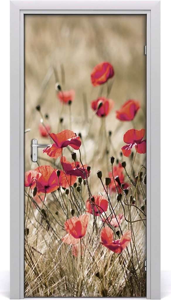 Tulup Türaufkleber 95x205 cm Dekorative Aufkleber Selbstklebend Wasserdichte Tapete Abnehmbar Schlafzimmer Wohnzimmer Wohnkultur - wilde Blumen